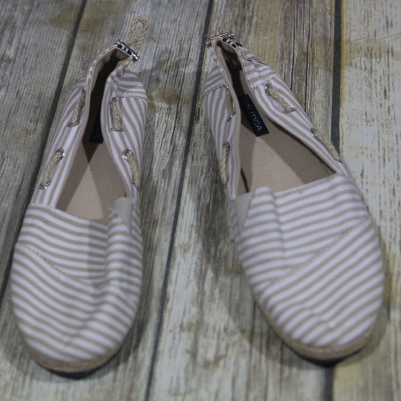 Nautica Shoes - Nautica Canvas Espadrilles Stripes Rope Slip On